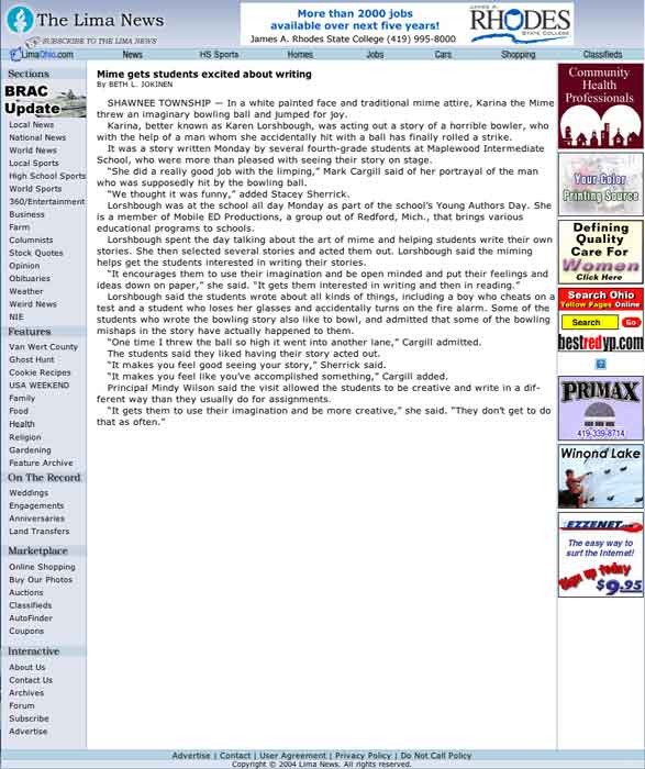 The Lima News Article